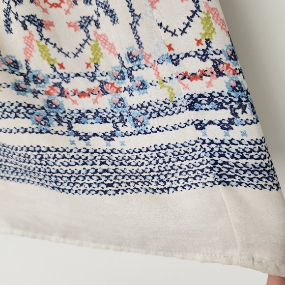 BCBGMaxazria Cambria Geometric Patterned Floral Sleeveless Dress Size 4 - Picture 2 of 9